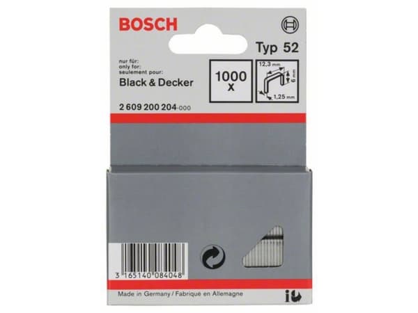 Bosch KLIPPE TYPE 52 6MM 1000 STK