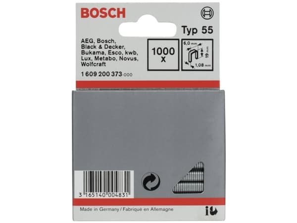 Bosch KLAMMER TYPE 55 6X1,08X19MM 1000 STK