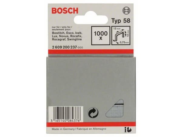 Bosch KIINNIKE TYYPPI 58 12MM 1000 kpl