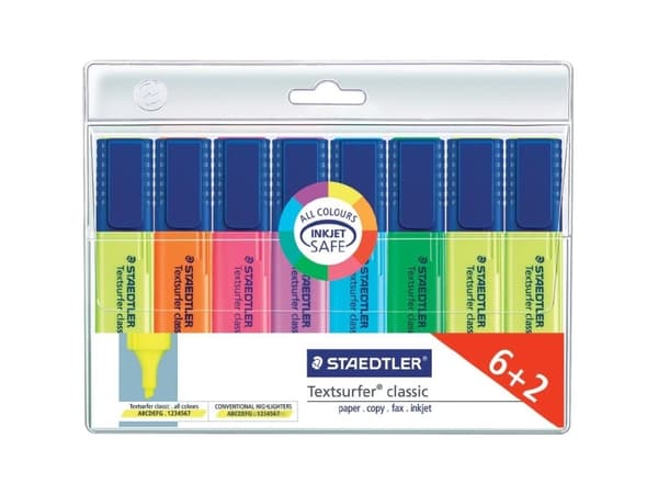 Markeringspennor Staedtler Textsurfer Classic 364 ass. färger (8 st.)