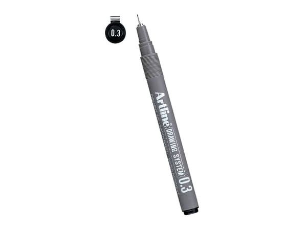Fineliner Artline Drawing Pen EK233, 0,3 mm, sort