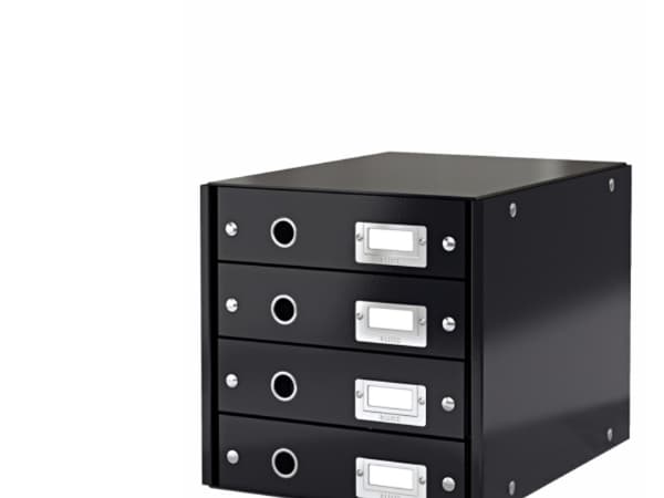 Skuffekabinet A4 Leitz Click&Store med 4 skuffer sort