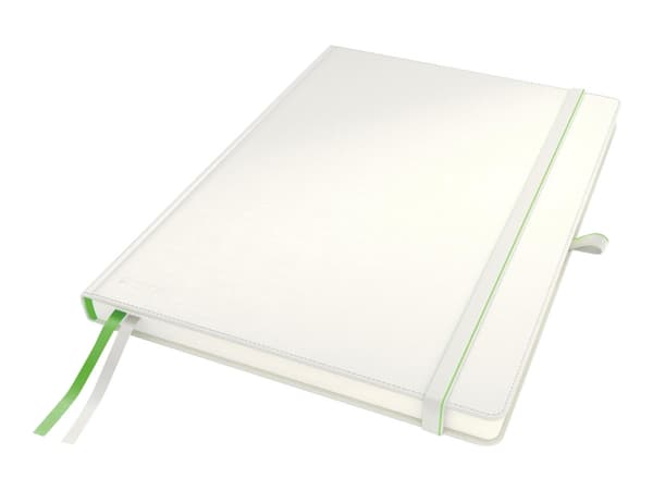 Leitz Complete - Notisbok - eskebundet - A4 - 80 ark - elfenbenspapir - linjert - hvitt dekke