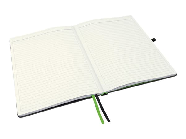 Notesbog Leitz Complete A4 linjeret m/80 ark sort
