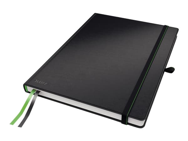 Notesbog Leitz Complete A4 linjeret m/80 ark sort