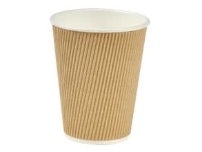 Kaffemuggar av kartong Nature Line 12oz 34cl rippelvägg 500 st/burk - (500 st.)