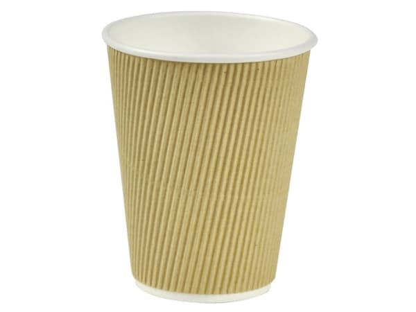 Kaffemuggar av kartong Nature Line 12oz 34cl rippelvägg 500 st/burk - (500 st.)