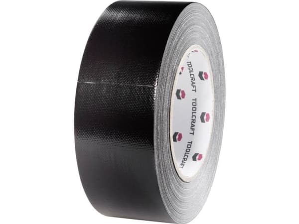 TOOLCRAFT 54B48L40SC 54B48L40SC Tekstiltape GAFFER Sort (L x B) 40 m x 48 mm 1 stk