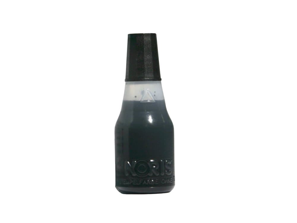 Stämpelbläck Noris svart 25 ml för gummi - (25 ml per stämpel)