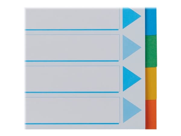 Esselte Multicoloured Card Divider, Monivärinen, A4, 225 mm, 3 mm, 297 mm, 125 g