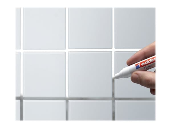 edding 8200 grout - Markør - permanent - hvit - 2-4 mm