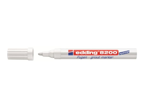 edding 8200 grout - Markør - permanent - hvit - 2-4 mm