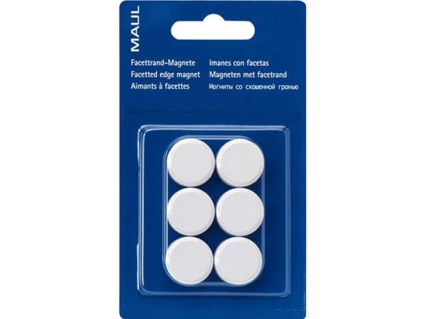 MAUL 6176202 - Magnet - Vit - 20 mm - 6 st.