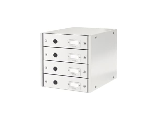 Lådskåp A4 Leitz Click&amp;Store med 4 lådor vit