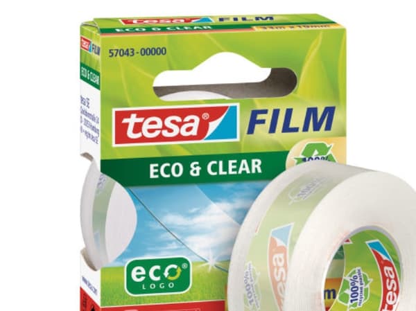 Tesafilm Eco & Clear - Kontortape - 19 mm x 33 m - transparent