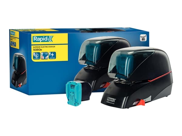 Rapid Supreme Coordinated Power R5080e - Stiftemaskin - plast, metall - svart