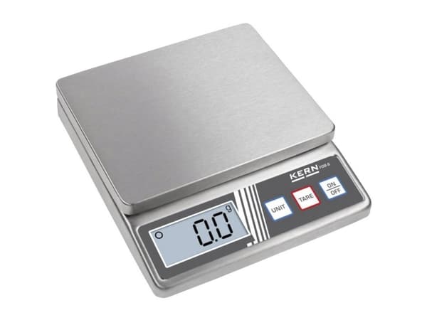 Kern FOB 500-1S Brevvægt Vejeområde 0.5 kg Aflæsningsnøjagtighed 0.1 g Batteridrevet Sølv