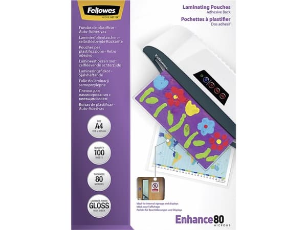 Fellowes - 80 mikroner - A4 (210 x 297 mm) lamineringspunger