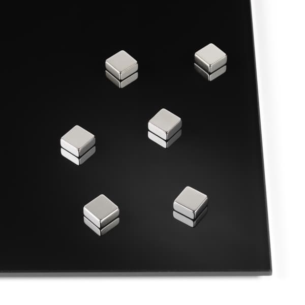 Super Stærke Magneter - kvadratisk stål 1x1x0,5 cm - (6 stk.)
