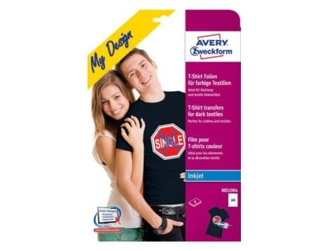 Avery Zweckform My Design T-Shirt Transfer for Dark Textiles - A4 (210 x 297 mm) 8 ark transfertryck