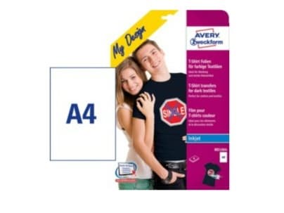 Avery Zweckform My Design T-Shirt Transfer for Dark Textiles - A4 (210 x 297 mm) 8 ark transfertryck