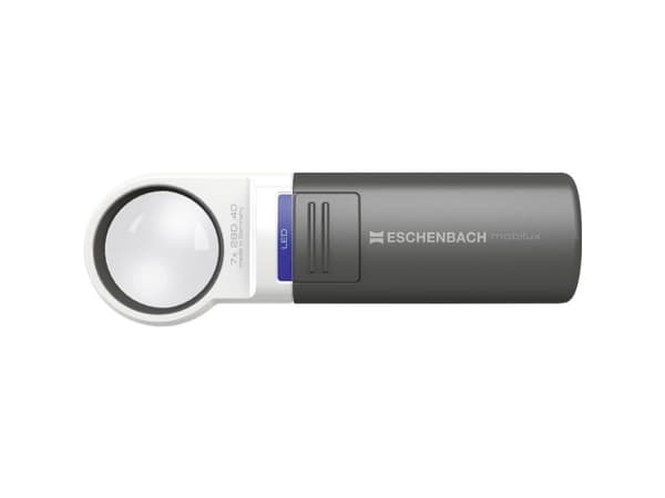 Eschenbach 15117 Mobilux Håndlup med LED-belysning Forstørrelsesfaktor: 7 x Linsestørrelse: (Ø) 35 mm Antracit/alpinhvid