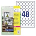 Miniatyrbilde 1 av 5: Avery Heavy Duty Laser Labels L4716 - Polyester - permanent klæbemiddel - belagt - hvit - 30 mm rund 960 etikett(r) (20 ark x 48) etiketter