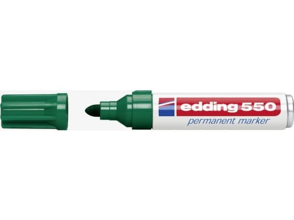 Edding 000927-004, Grön, Rundad spets, Grön, Vit, Plast, 3 mm, 4 mm