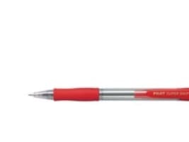 Kuglepen, Pilot Super Grip, 1 mm, medium, rød, pakke a 12 stk