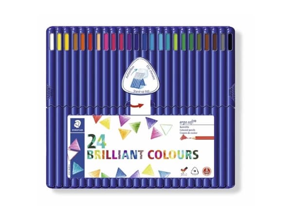 Farveblyanter STAEDTLER® Ergo soft® 157-SB24 - med 24 stk. ass. farver