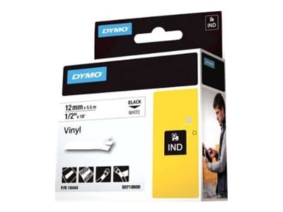 DYMO - Vinyyli - valkoinen - Rulla (1,2 cm x 5,5 m) 1 rulla tarroja - Rhino 4200, 6000, 6000 Hard Case Kit; RhinoPRO 5000, 5000 Hard Case Kit -laitte
