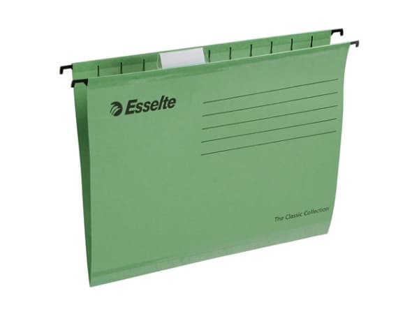 Esselte Standard A4 grön med klar flik - (25 st)