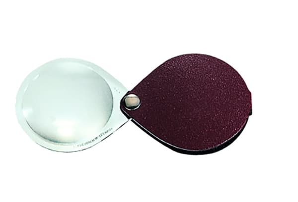 Eschenbach 1740150 Läder-foldelup Förstoringsfaktor: 3,5 x Linsstorlek: (Ø) 50 mm Röd