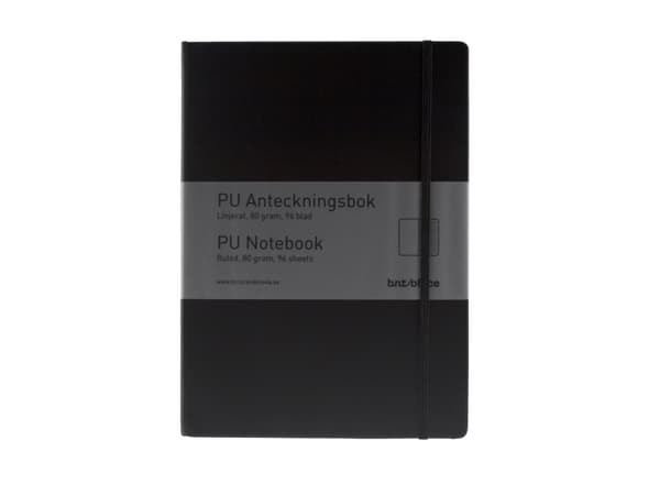 B.N.T 513110, Monokromatiskt, Svart, A5, 96 ark, 80 g/m ^, Linjerat papper