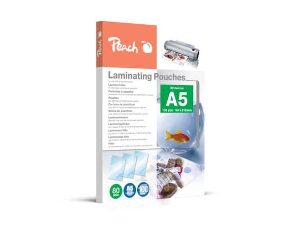 Peach - 100-pack - glättat - A5 (148 x 210 mm) lamineringsfickor
