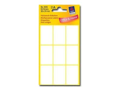 Etiket Avery 3045 hvid 38x24 mm