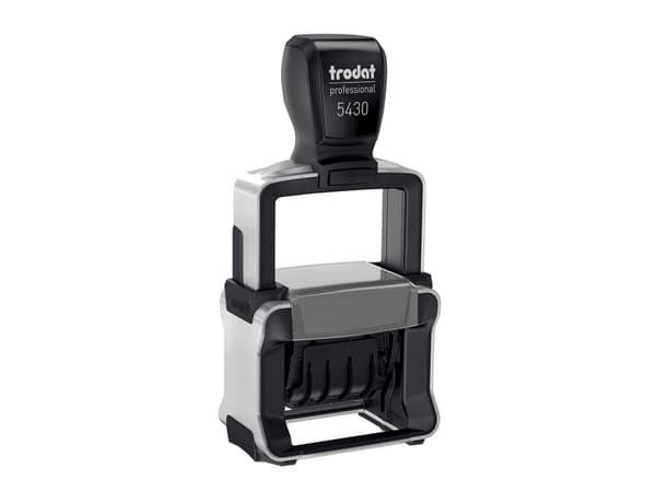 Stempel Trodat 5430 dato 38x23mm t/tekstplade Prof. 4.0
