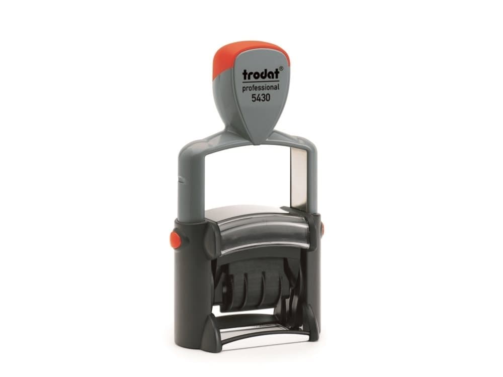 Stämpel Trodat 5430 datum 38x23mm t/textplate Prof. 4.0