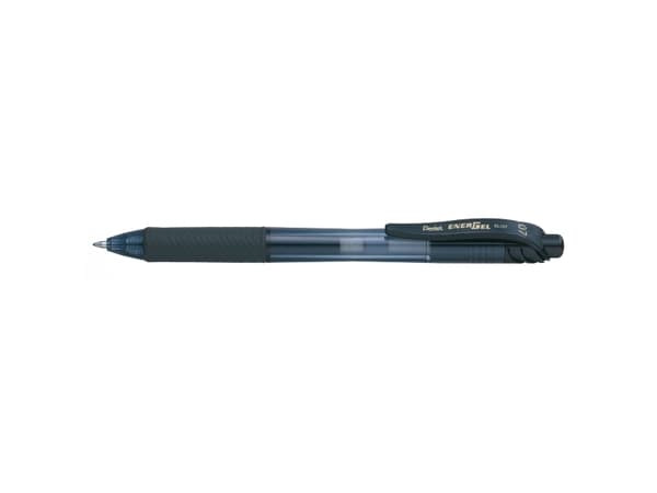 Gelpen, Pentel EnerGel X BL107, 0,7 mm, medium, sort