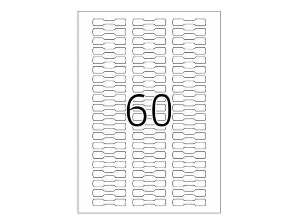 HERMA Special - Hvit - 49 x 10 mm 1500 etikett(er) (25 ark x 60) permanent selvklebende matte opake smykkepapiretiketter