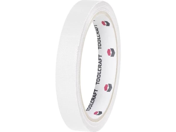 TOOLCRAFT HEB19L10WC Textilband HEB19L10WC Vit (L x B) 10 m x 19 mm 1 st