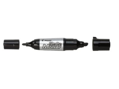Marker Pilot TwinMarker, jumbo, 2-i-1, sort