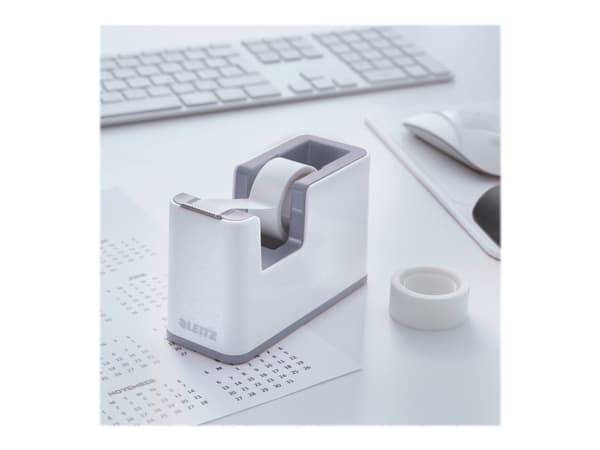 Tapedispenser Leitz WOW hvid inkl. 1 rulle tape