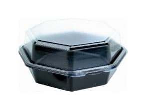 Duni Octaview Cold Use - Matlagringsbeholder - 850 ml - åttekantet - avhendbar - svart (en pakke 270)