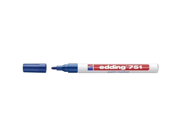 edding 751 paint - Markør - permanent - blå - fargeblekk - 1-2 mm