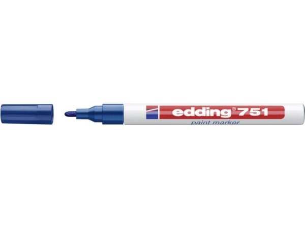 edding 751 paint - Markør - permanent - blå - fargeblekk - 1-2 mm
