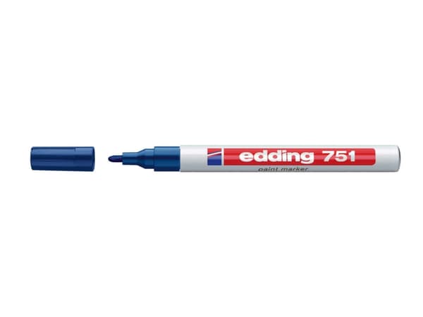 edding 751 paint - Markør - permanent - blå - fargeblekk - 1-2 mm