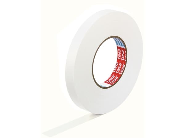 tesa stofftape, 19 mm x 50 m, hvit, svært værbestandig, rivebestandig, men kan rives av for hånd (57230-00001-01)