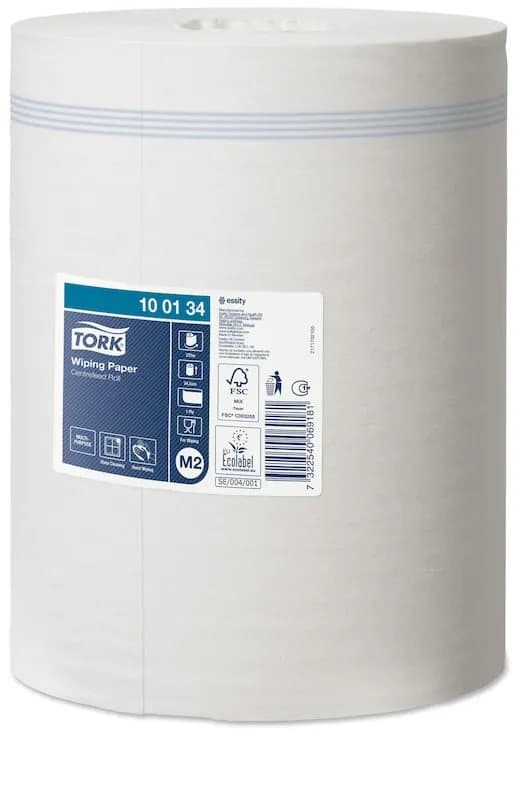 Aftørringsruller Tork M2 standard centerfeed 100134 (karton a 6 ruller)