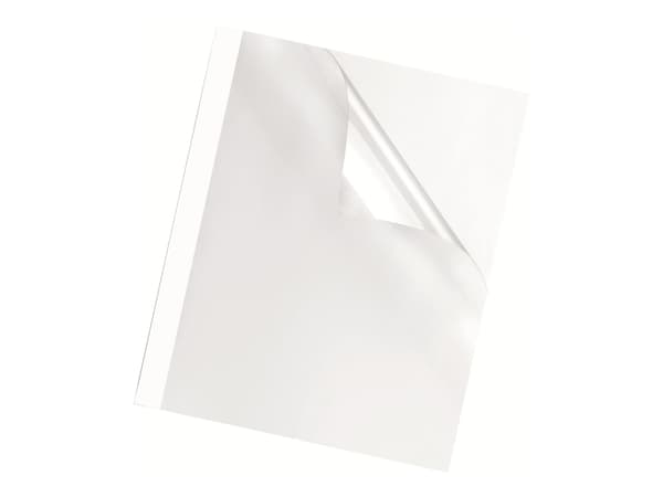 Fellowes - 1.5 mm - A4 (210 x 297 mm) - 8 ark - 150 mikroner - hvit - 220 g/m² - 100 stk termobindeperm - for Fellowes Helios 30, Helios 60